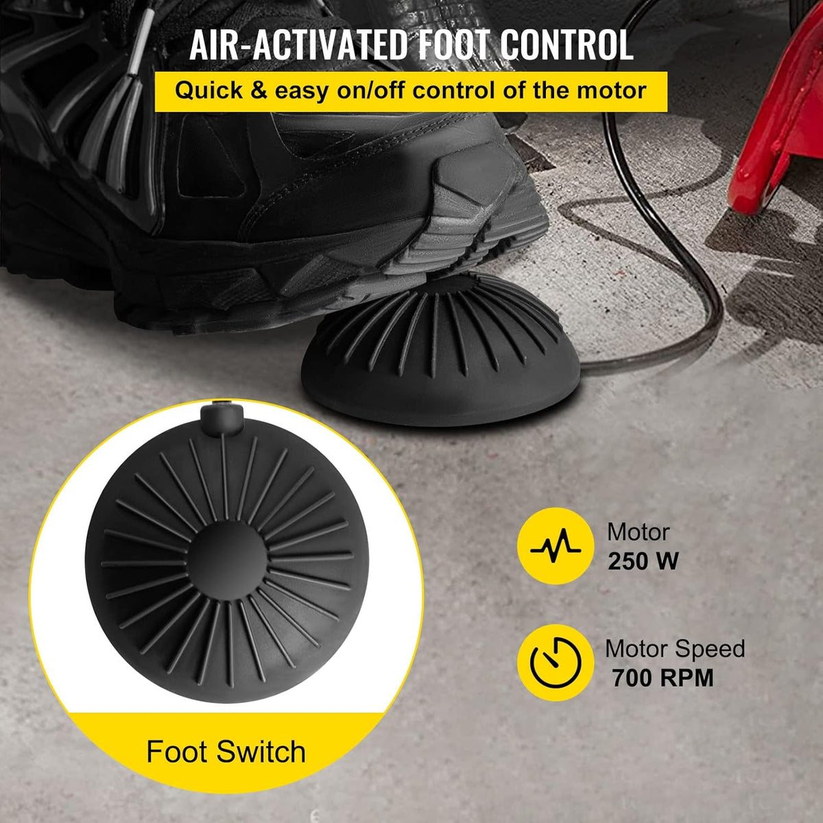 50 Ft x 3/8 Inch 250W Portable Electric Drain Auger with Cutters Glove B836920