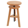 Natural Solid Beech Wood Swivel Stool C295946