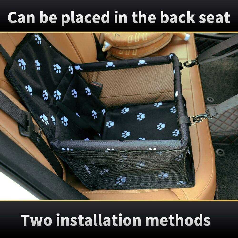 Dog Car Seat with Clip-On Safety Leash and PVC Support Pipe Y581326