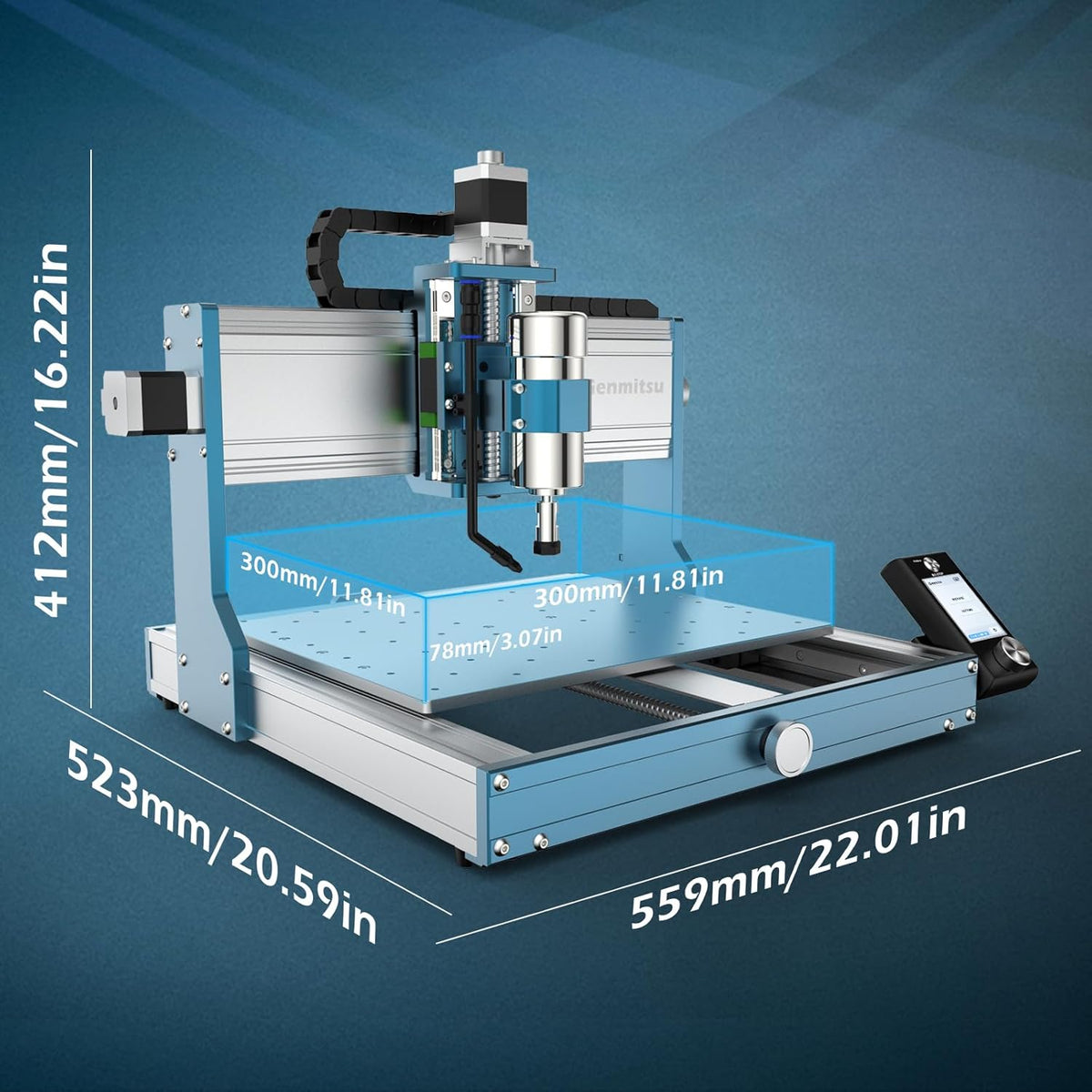 CNC Router Machine with Dust Shoe for 52mm Diameter Motor V846