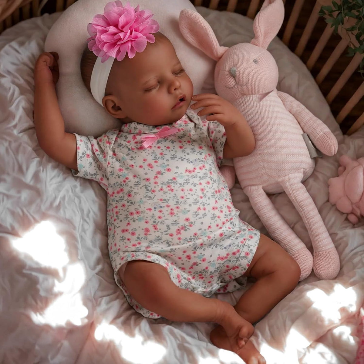 17-Inch Black Reborn Baby Dolls with Feeding Kit L4802