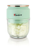 Green Mini Cordless Rechargeable Chopper with Glass Bowl F425