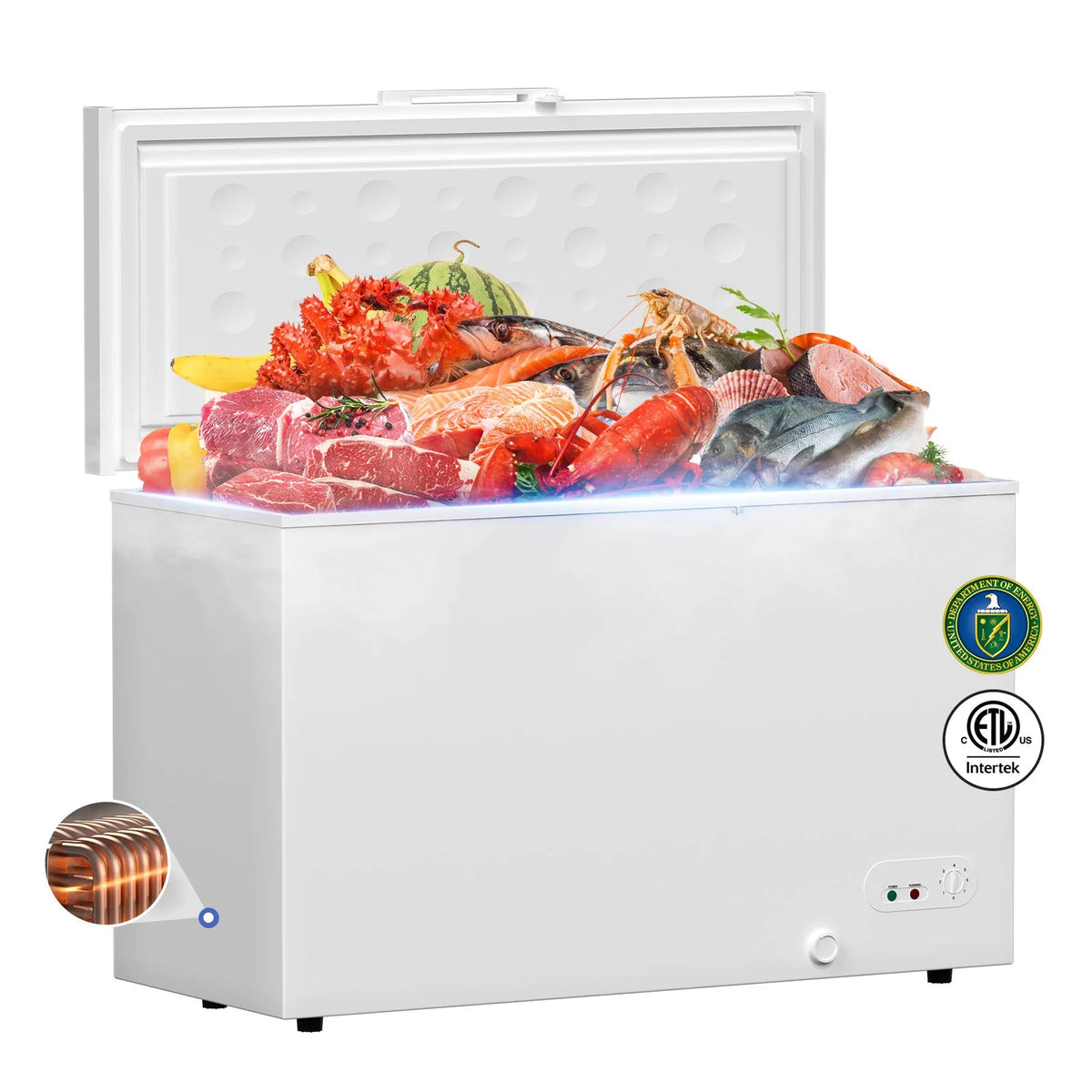 16 Cu.Ft. Chest Freezer with 2 Removable Baskets White Z422