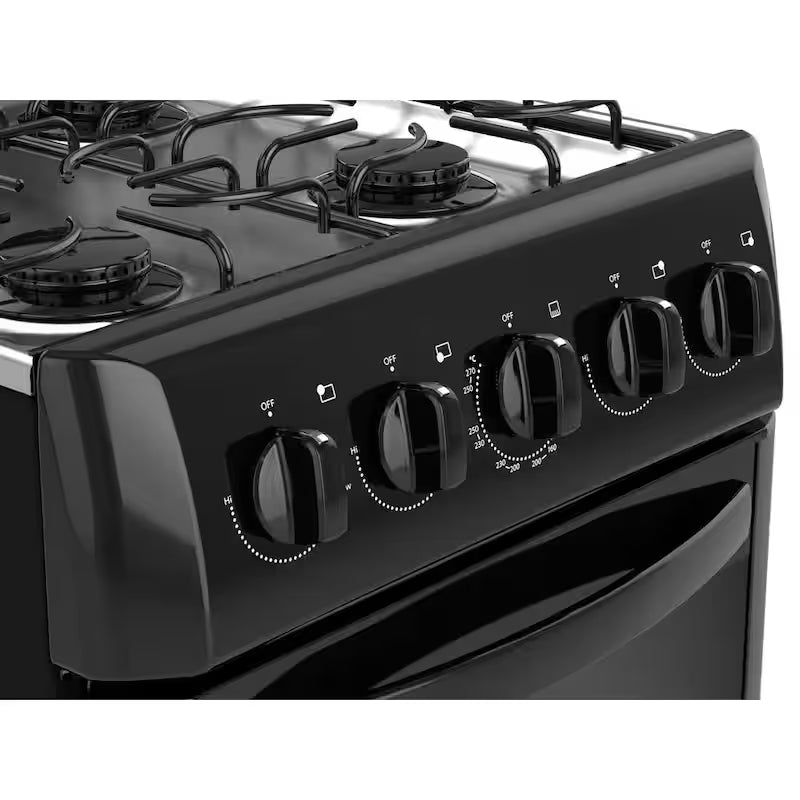 4-Burners Freestanding Gas Range in Black Z3114