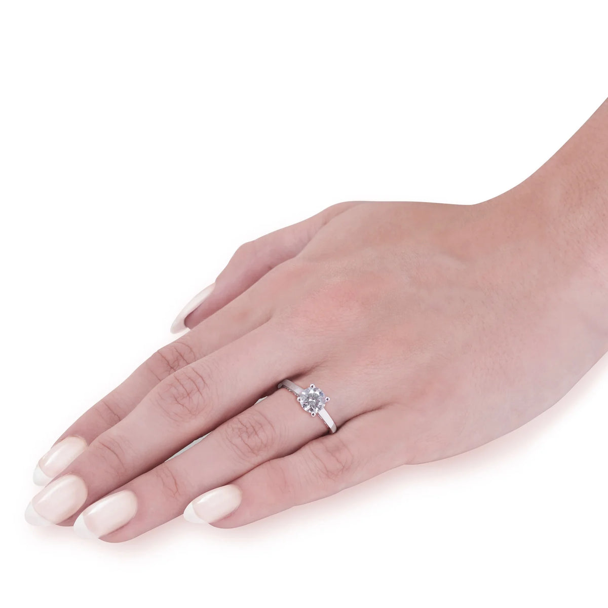 14k White Gold Engagement Ring O421