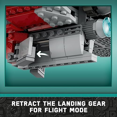 LEGO Star Wars T-6 Jedi Shuttle Spaceship Toy Building Set with 4 Minifigures P458