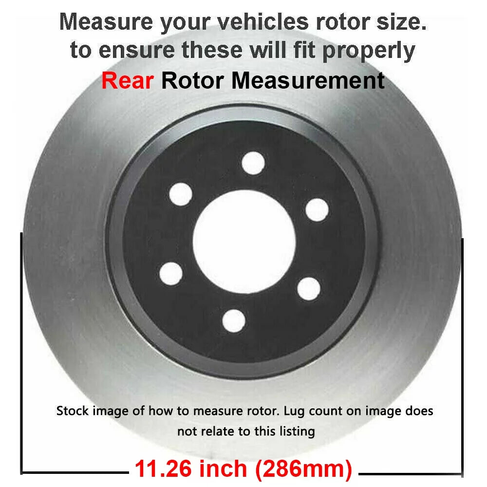 Rear Brake Kit Rotors & Ceramic Brake Pads B7313