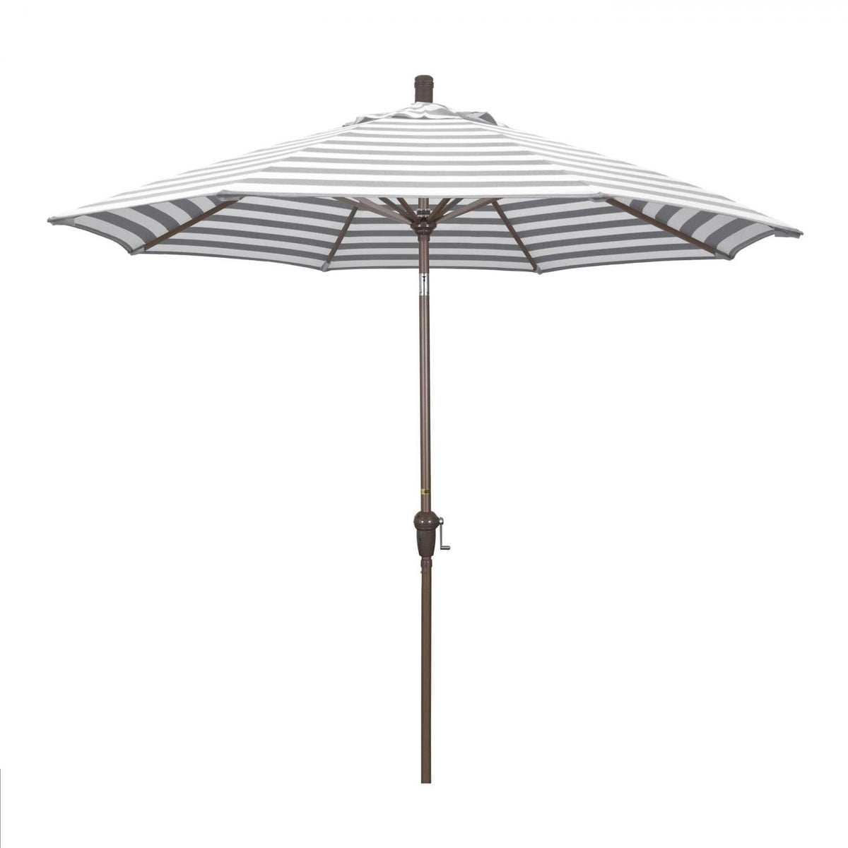 White 9 ft. Olefin Market Umbrella with Auto Tilt J22242