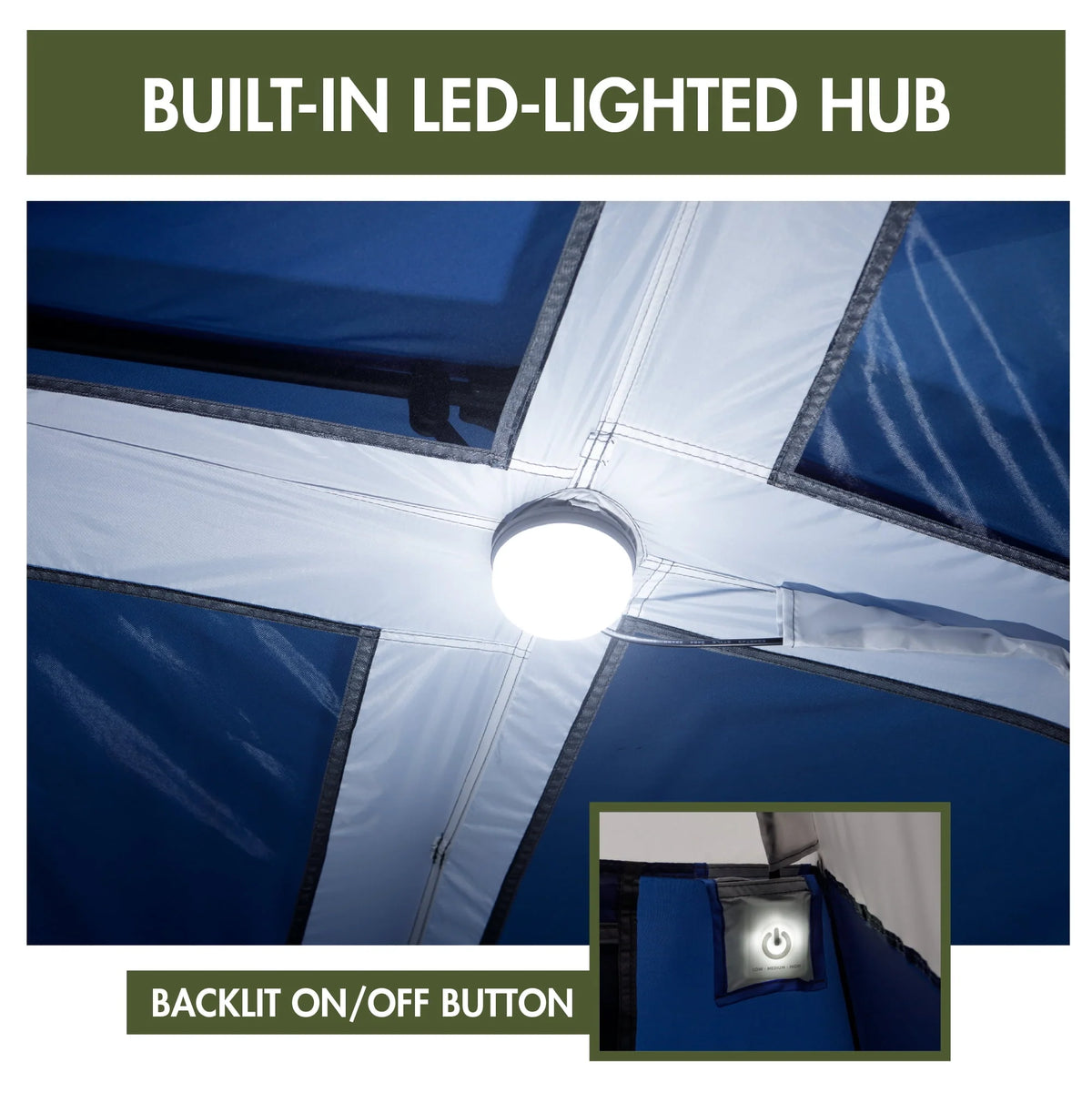 10' x 9' 6-Person Instant Cabin Tent with LED Lighted Hub K55875