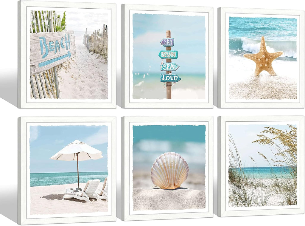 13''x13'' Framed Beach Shell Wall Art Z18626