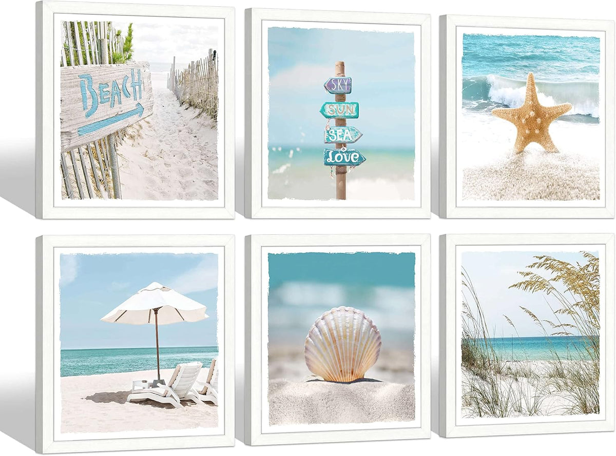 13''x13'' Framed Beach Shell Wall Art Z18626