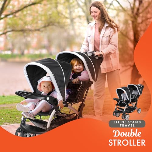Stormy Double Stroller and Infant Car Seat Travel System, 2 Pc Set P3786