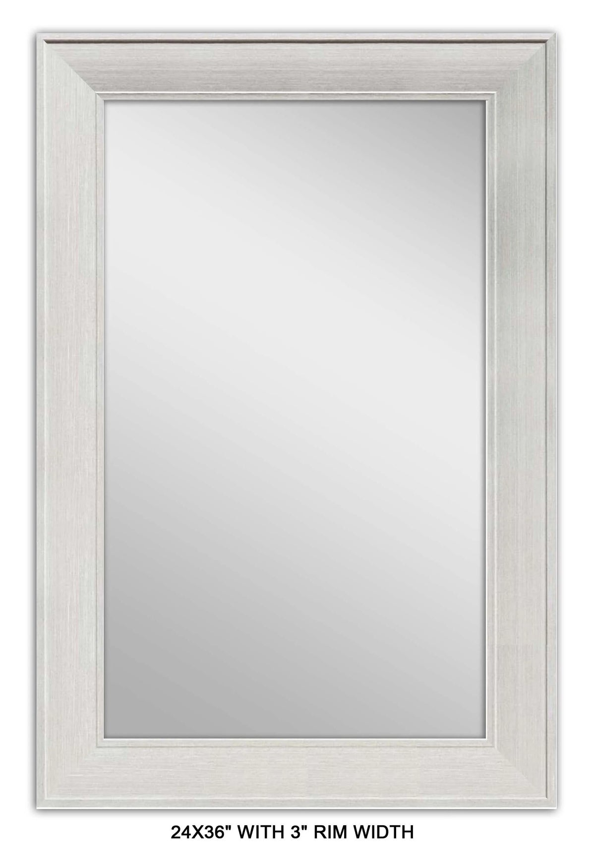 Grey Rectangle MDF Wall Mirror H790989