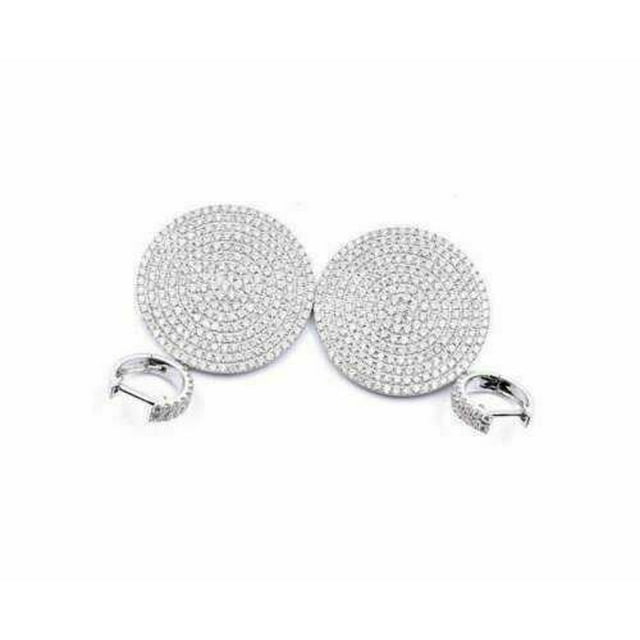 14K White Gold Lab Grown Diamond Drop Earring W42749