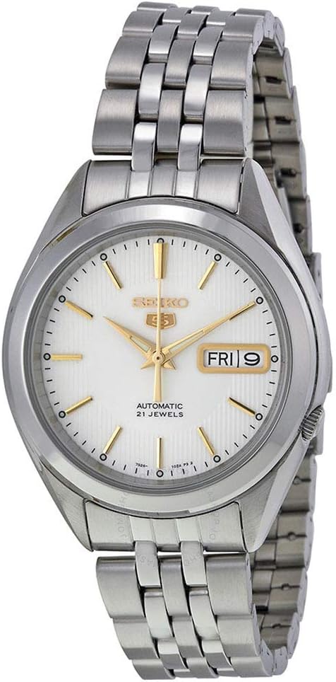 Stainless Steel White Dial Gold Index Day Date Automatic Watch O3853