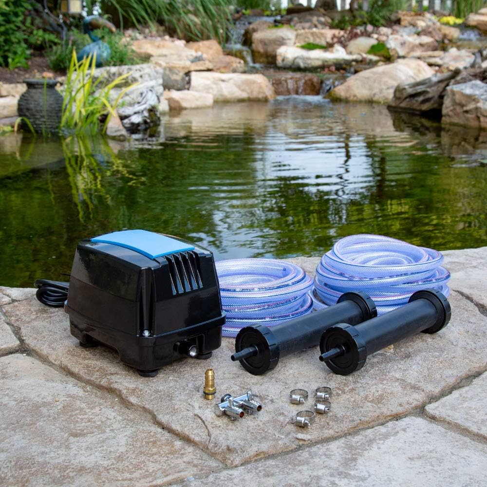 Pond Aerator and Aeration Kit with Tubing and Diffusers D86721