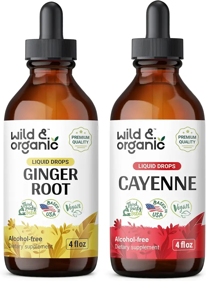 Ginger Root Tincture 4 fl oz & Cayenne Pepper Tincture 4 fl oz Y474040