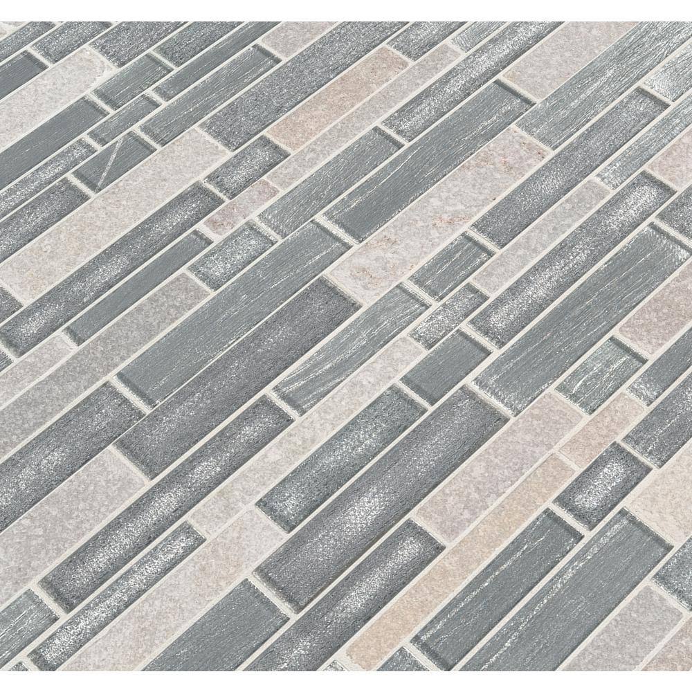 Glass Stone Mesh-Mounted Mosaic Tile I199167
