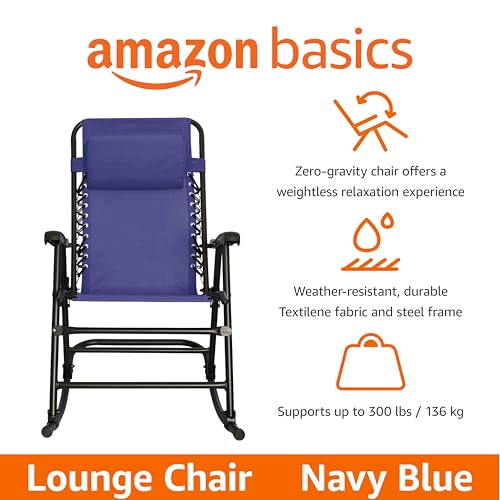 Foldable Rocking Chair Blue Q369931