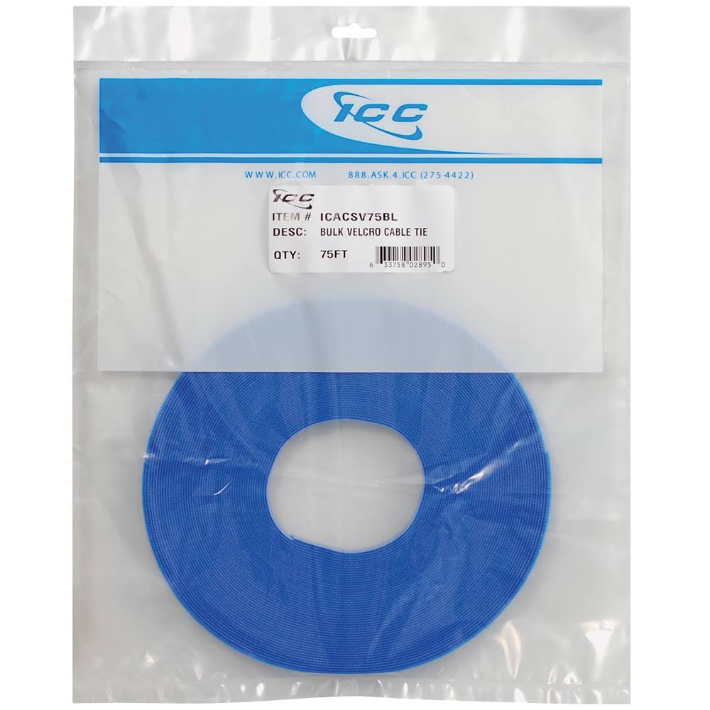 Bulk Velcro Cable Tie 75 ft Blue M808866