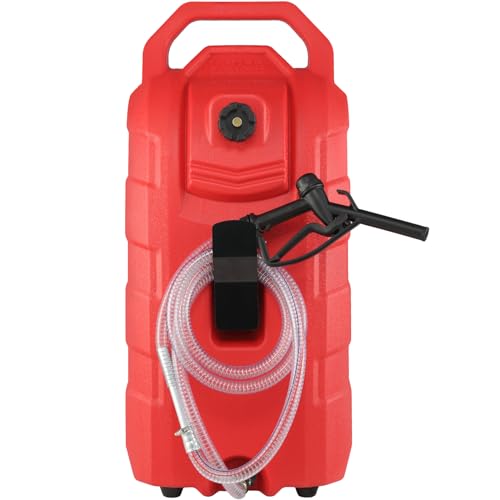 16 Gallon Portable Fuel Storage Tank with Nozzle Rubber Wheels E168