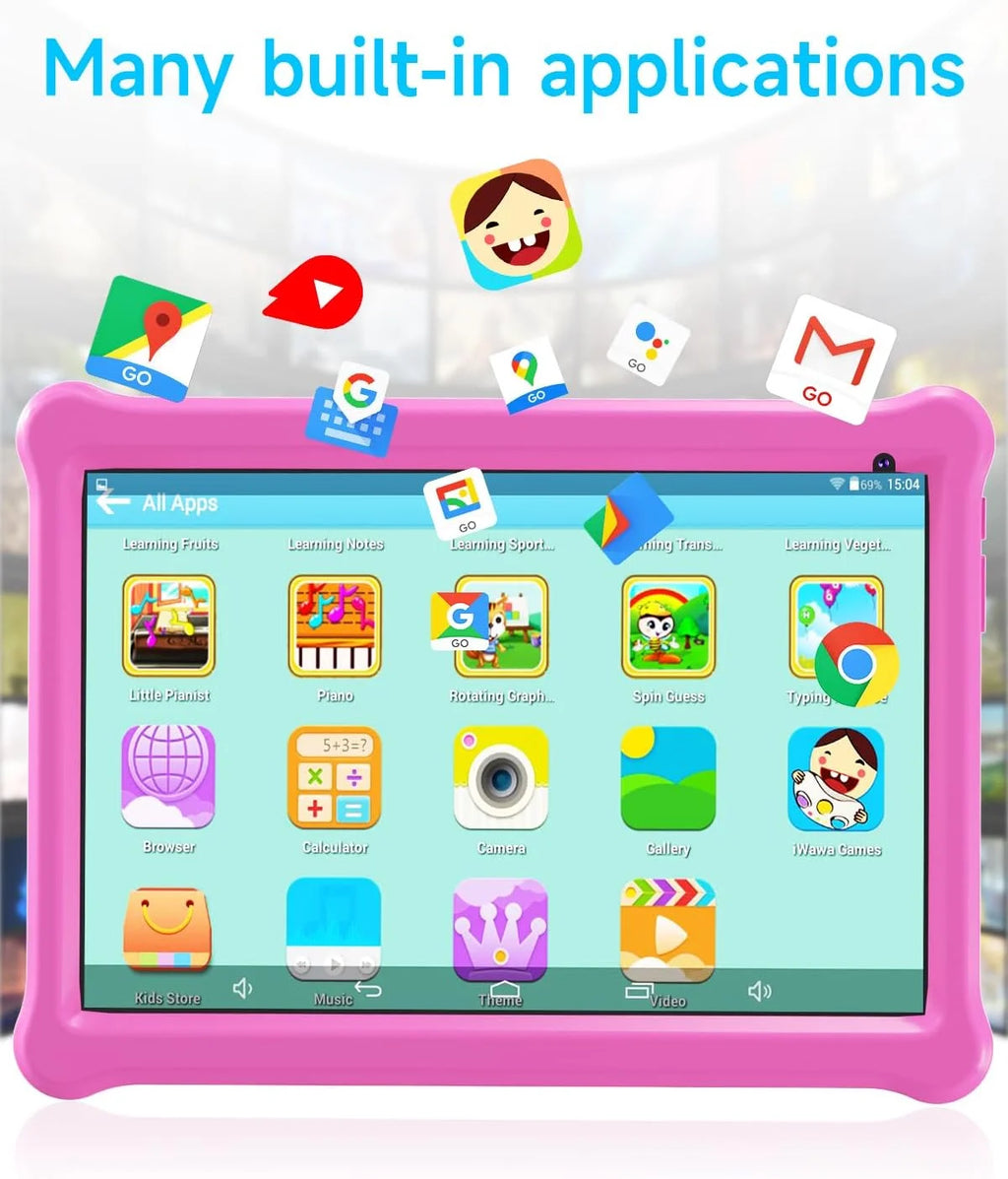 Pink 10 inch Android Tablet with Case Y520444