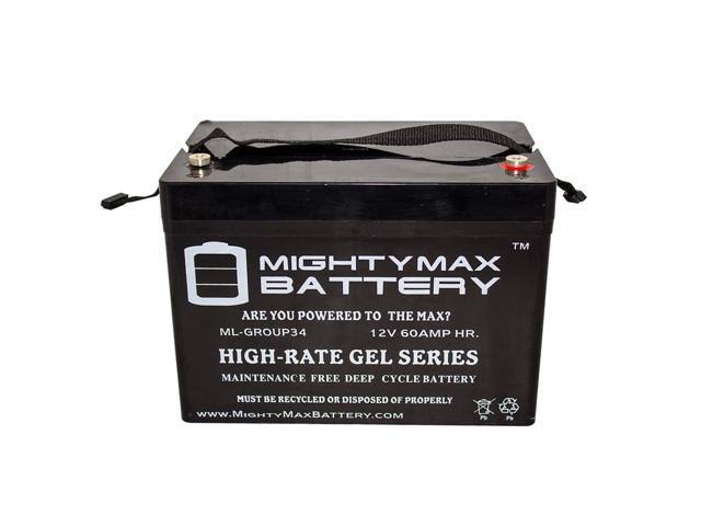 12V 60Ah Group 34 Sealed Gel Battery S9332