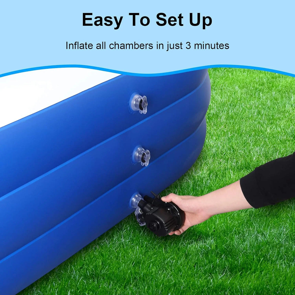 Inflatable Pool 118 X 68 X 22 Oversized Thickened L91126