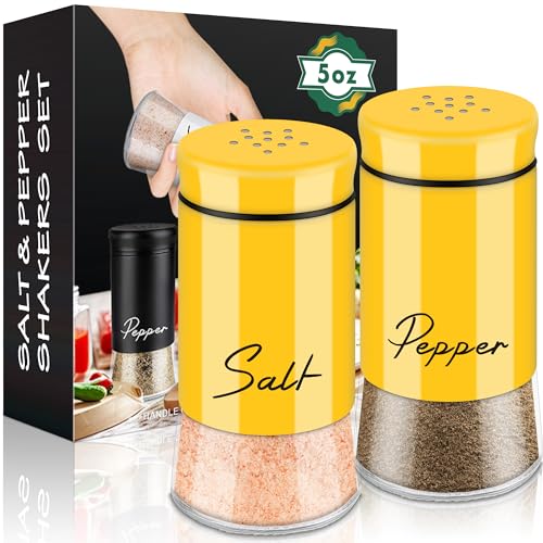 Gold Salt and Pepper Shakers Set, 5 oz Refillable Q8874