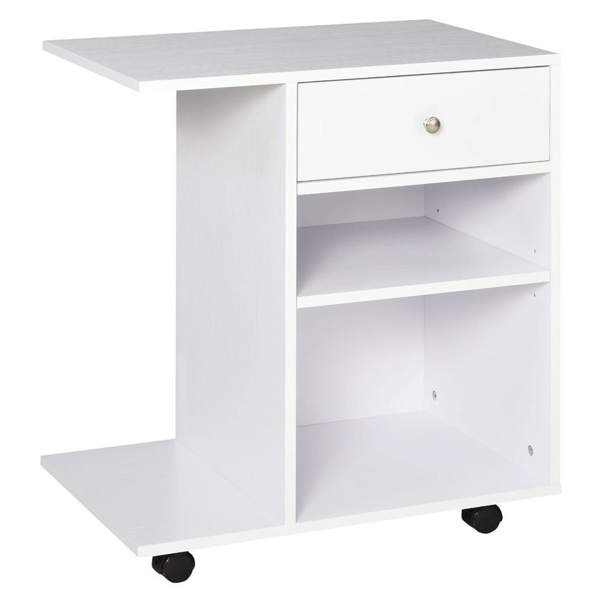 Printer Table Desk with Wheels and Adjustable Shelf H81237