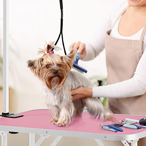 32in Foldable Pet Grooming Table with Adjustable Arm & Noose D461676