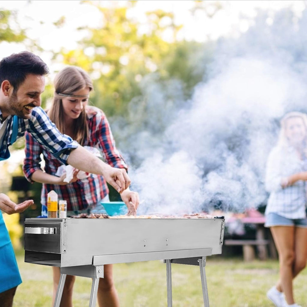 Portable Stainless Steel Folding Charcoal Grill N7056