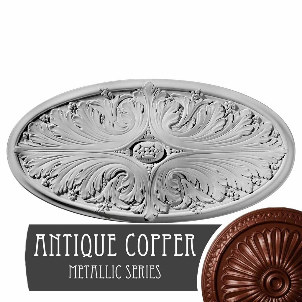 Hand-Painted Jet Black Ceiling Medallion K293