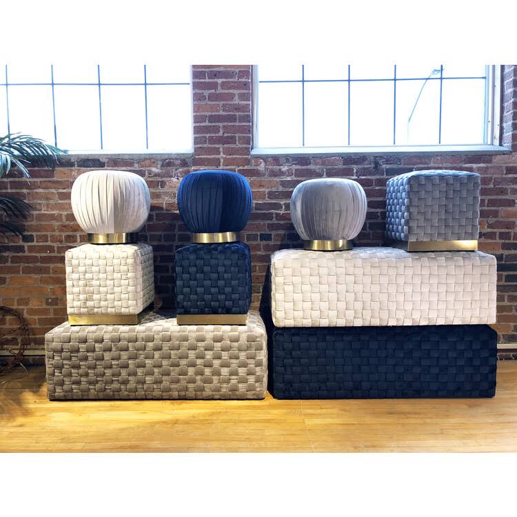 Navy Round Ottoman J99665