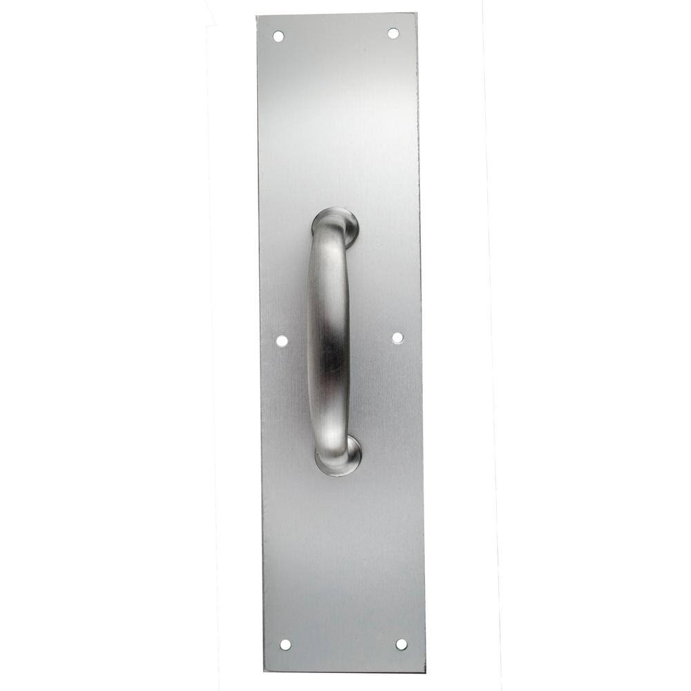 Satin Stainless Steel Pull Plate and Handle R7918
