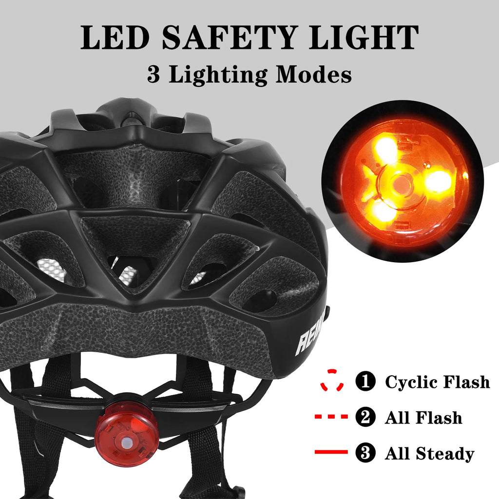 Lightweight Bicycle Helmet with LED Light V13963