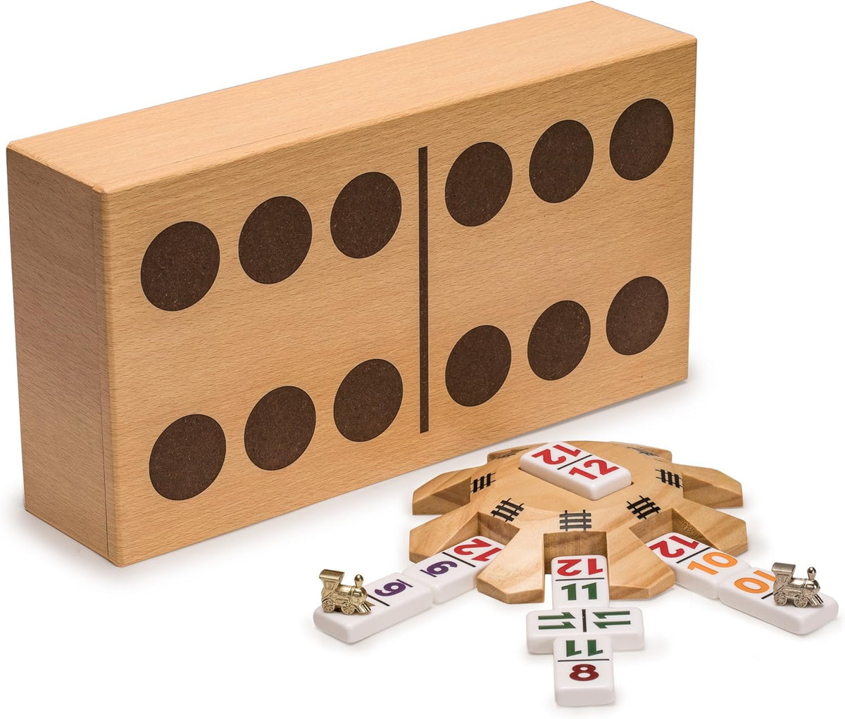Mexican Train Complete Set with Double 12 Number Dominoes N2666