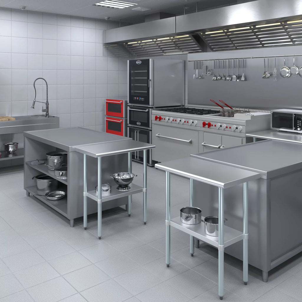 18" x 30" Stainless Steel Work Table with Undershelf Y367
