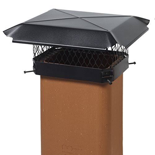 Black Galvanized-Steel Bolt-On Chimney Cap L880754