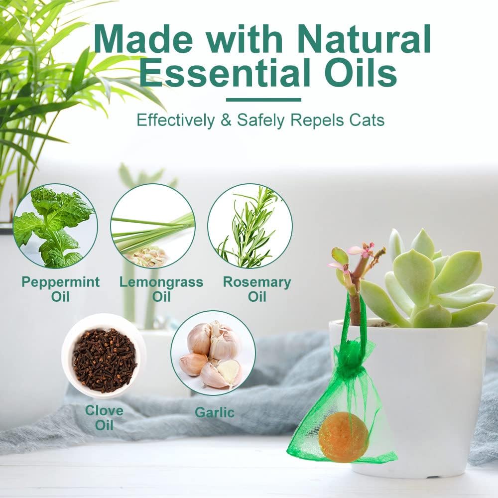 10 Pack Natural Peppermint Oil Cat Deterrent U798
