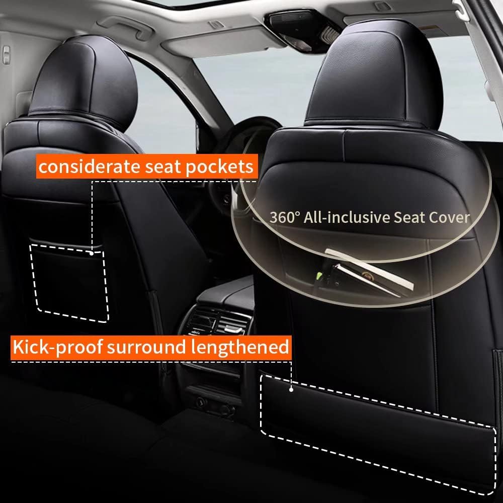 Black Faux Leather Front Seat Covers for Ford Escape N95356