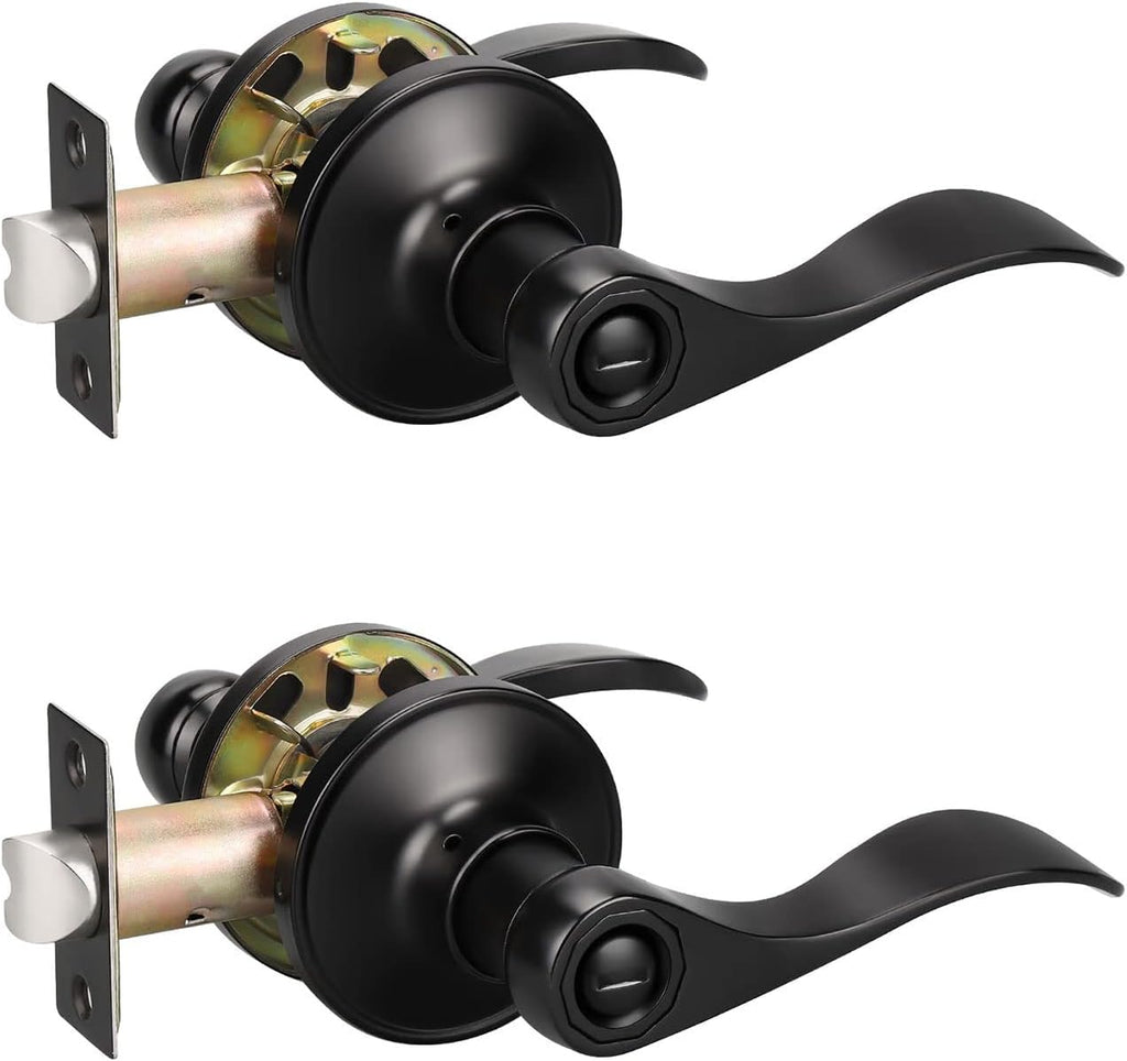 10 Pack Matte Black Passage Door Lever Sets O186833