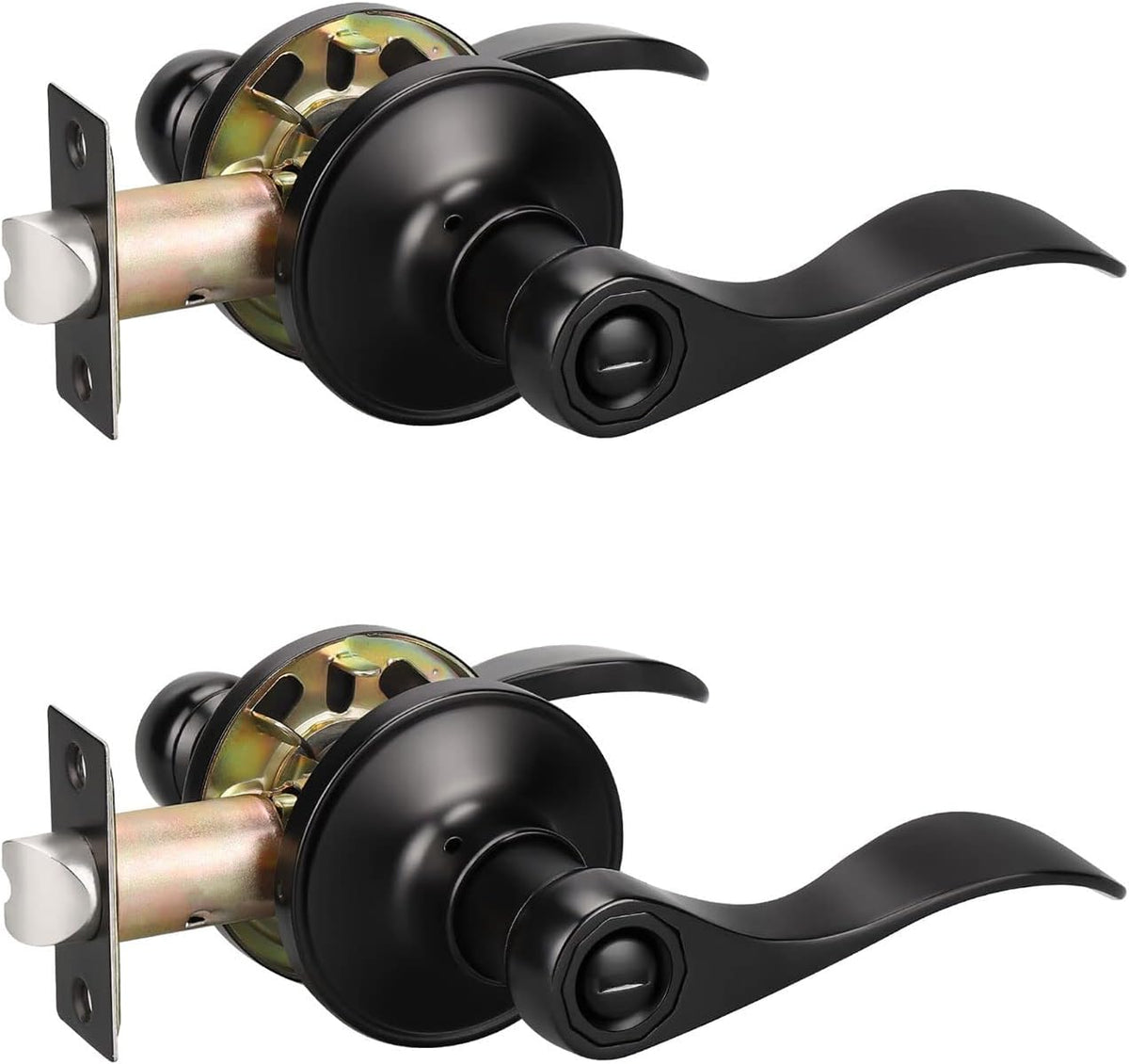 10 Pack Matte Black Passage Door Lever Sets O186833