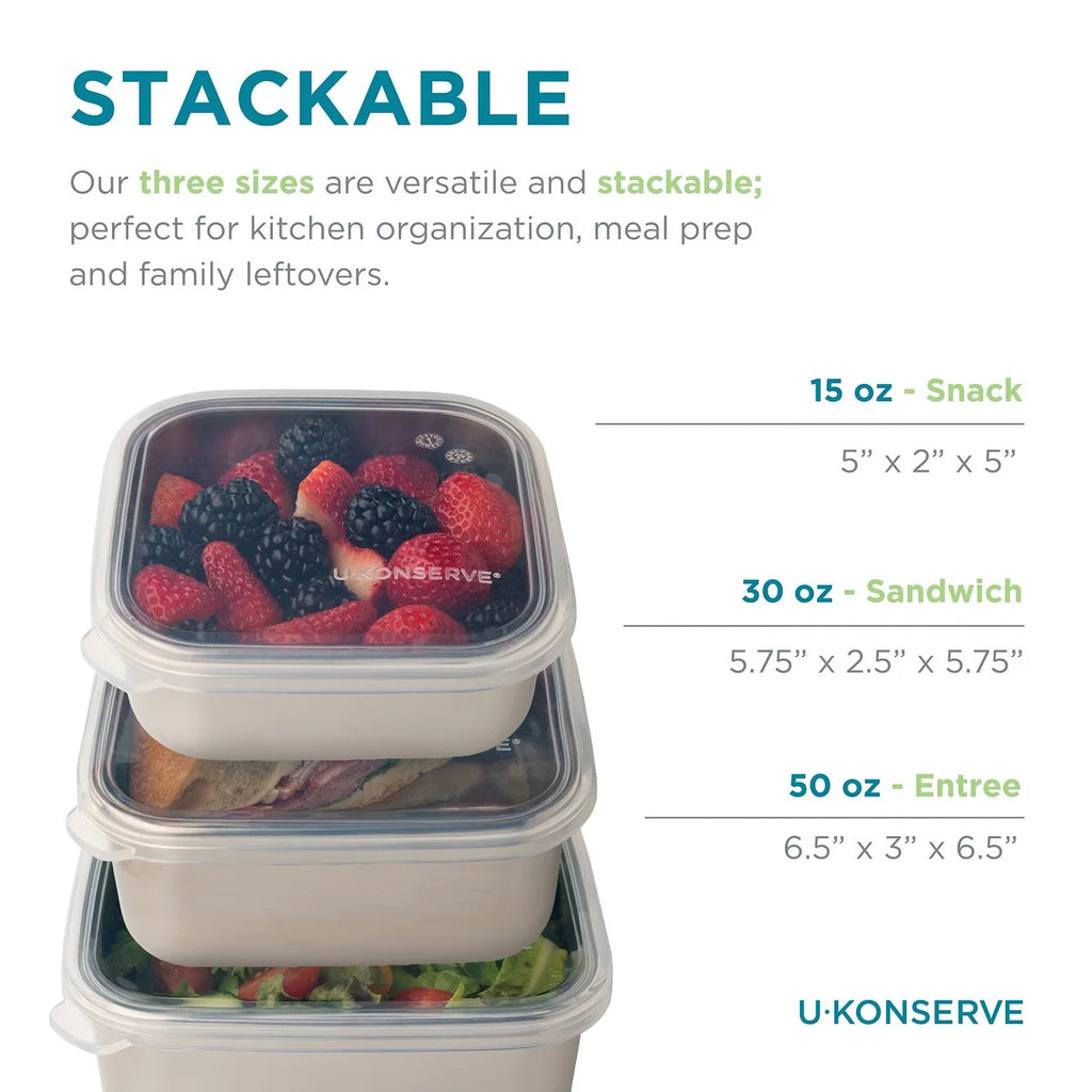 50 oz Stainless Steel Food Storage Bento Box Container with Silicone Lid Y9299