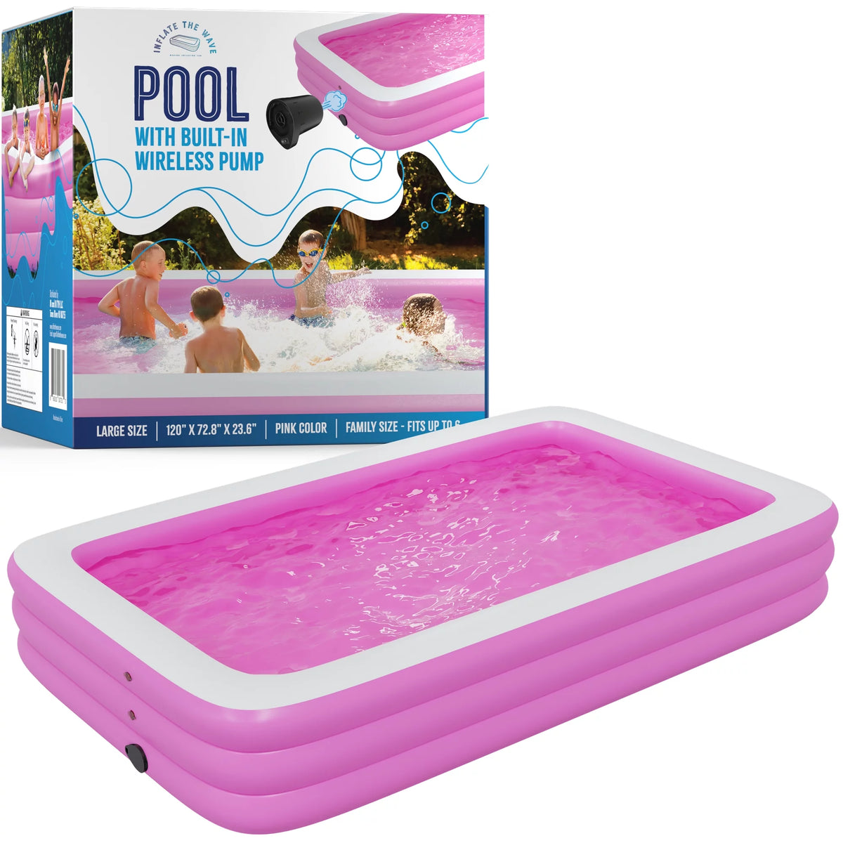 Inflatable Swimming Pool with Built-in Air Pump J368