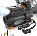 Portable 12V DC Air Pump Tire Inflator with Digital Pressure Gauge, LED Emergency Lights, Pack of 2 G1072