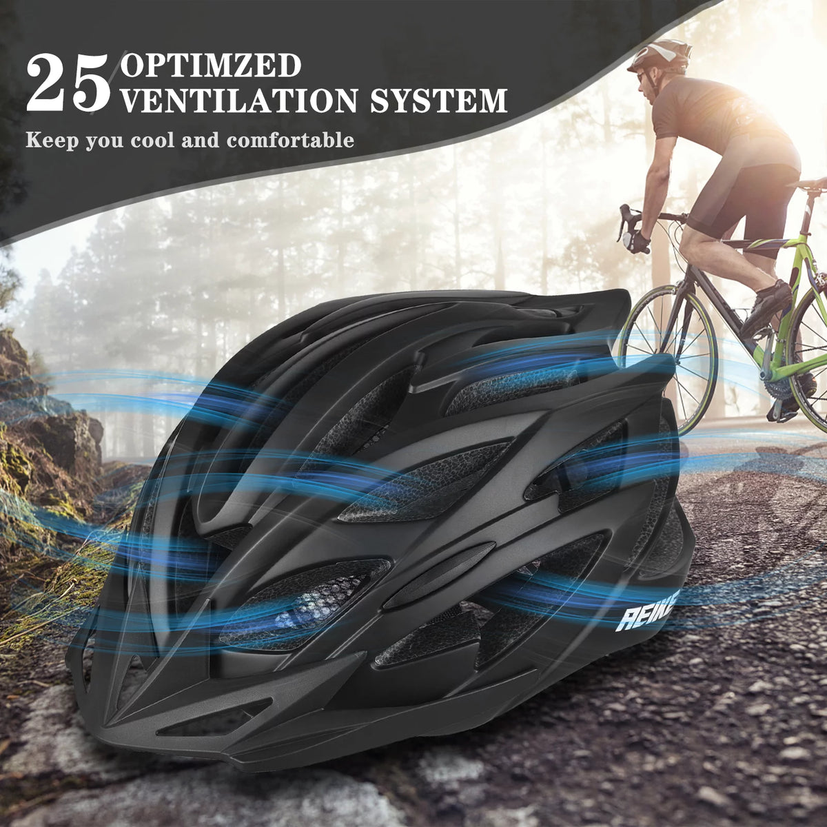 Lightweight Bicycle Helmet with LED Light V13963