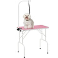 32in Foldable Pet Grooming Table with Adjustable Arm & Noose D461676