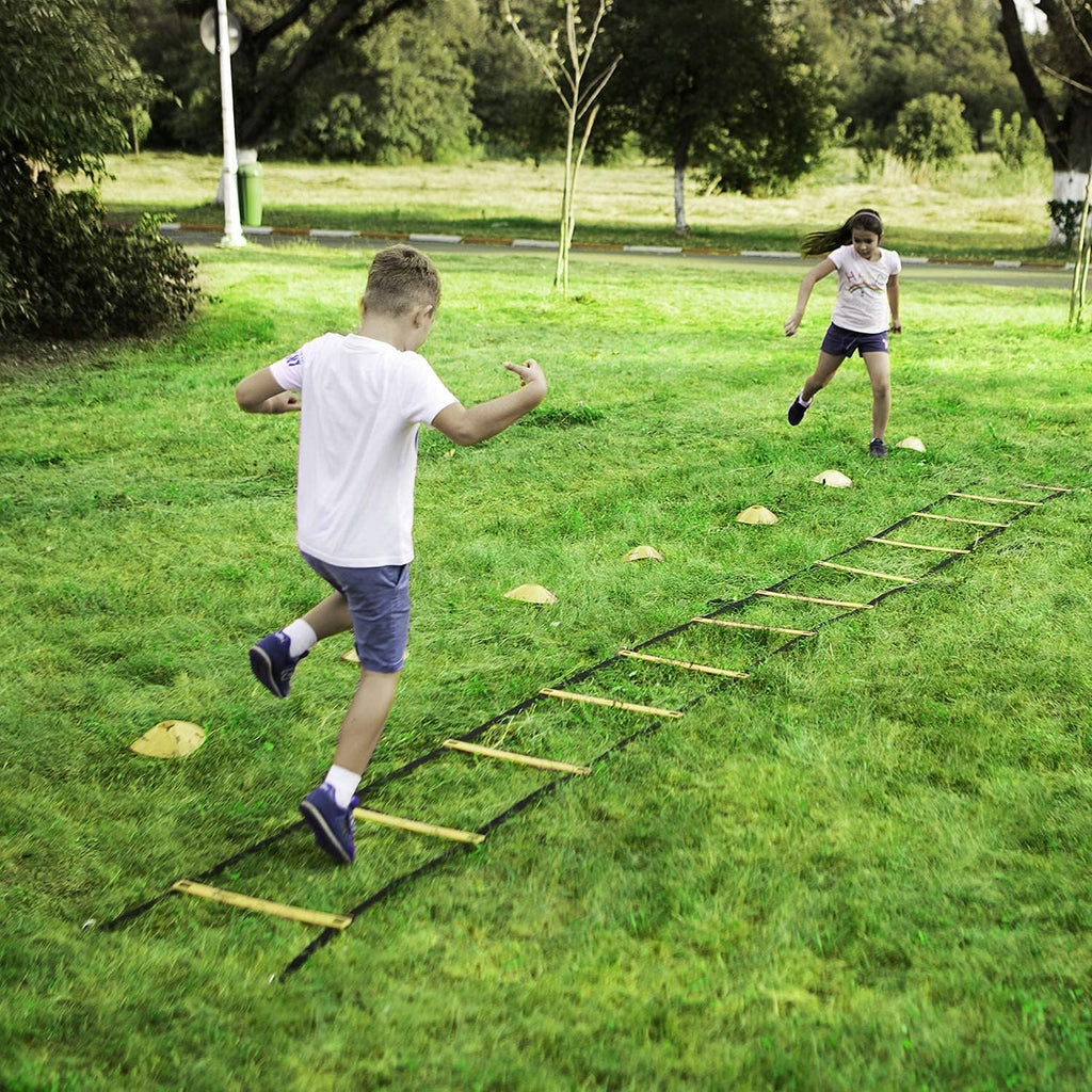 Agility Training Kit with Ladder, 5 Disc Cones, Resistance Parachute P945