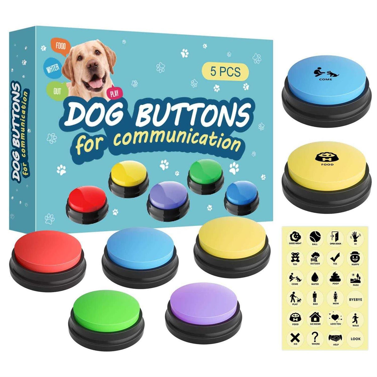 Dog Buttons for Communication Starter Pack X538